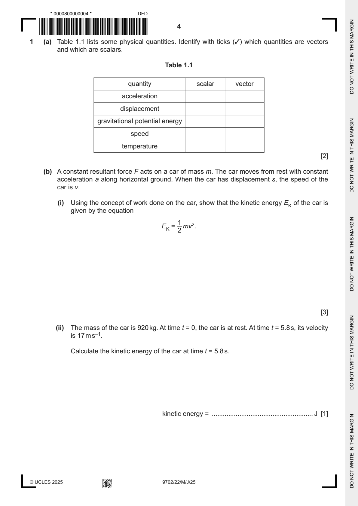 9702 / 22 question 1, page 1 of 2