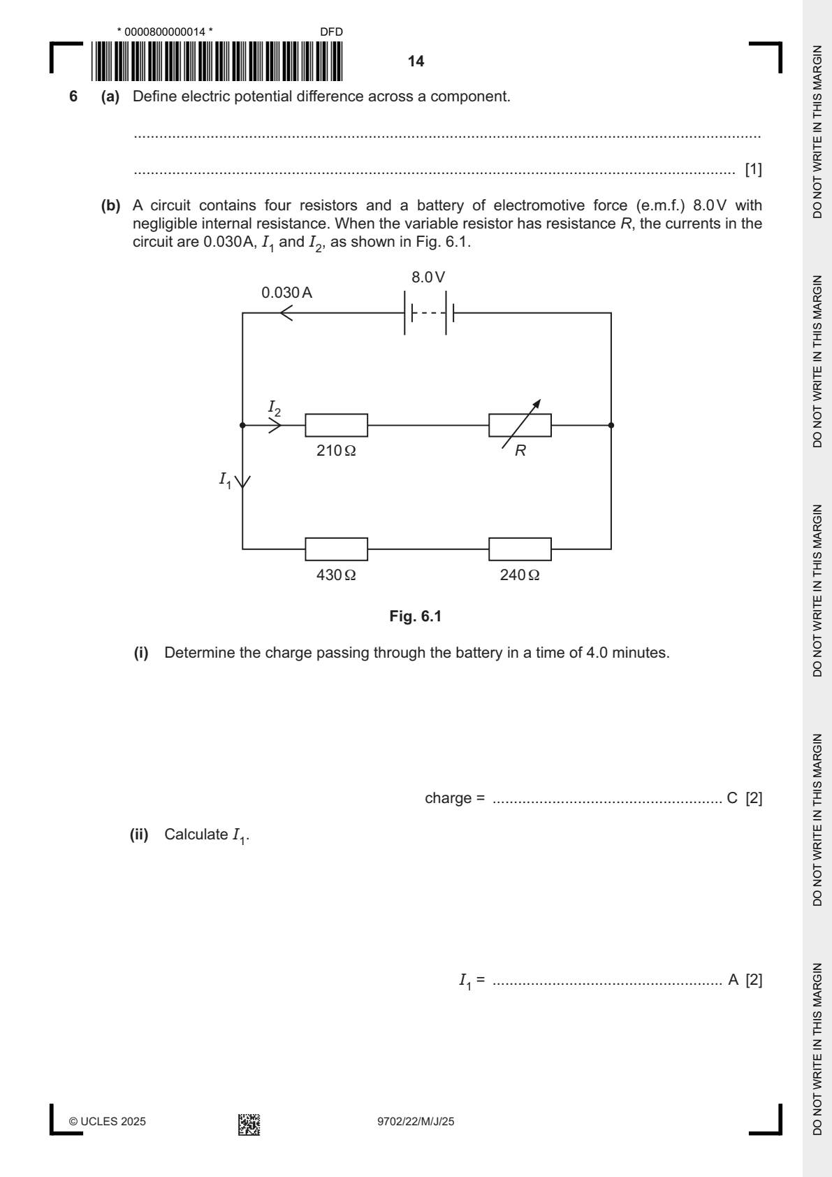 9702 / 22 question 6, page 1 of 3