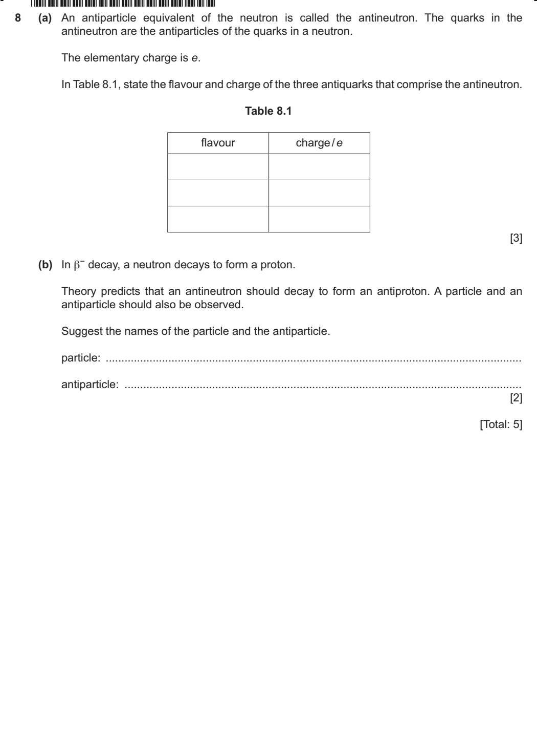 9702 / 23 question 8, page 1 of 3