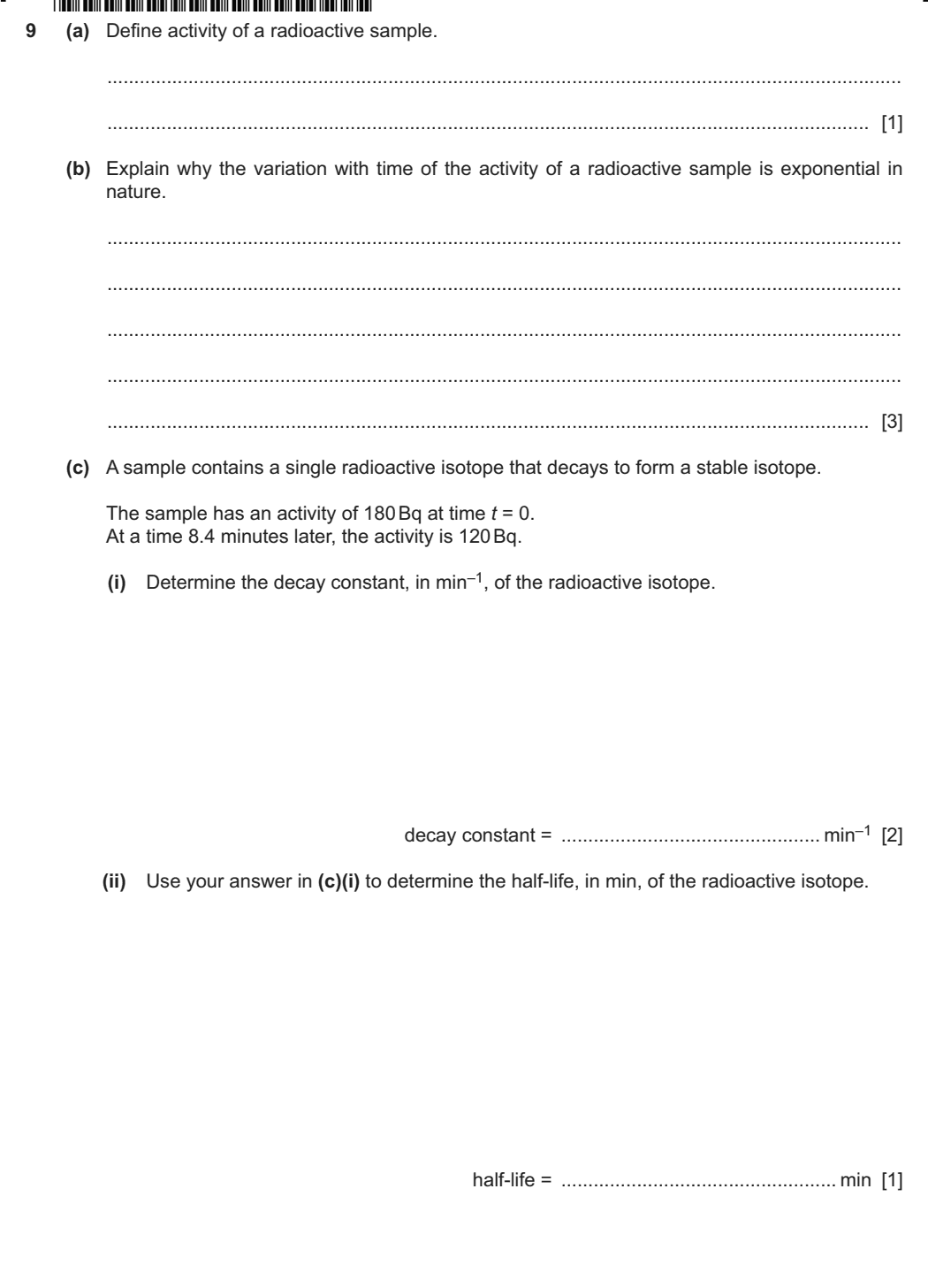 9702 / 41 question 9, page 1 of 2