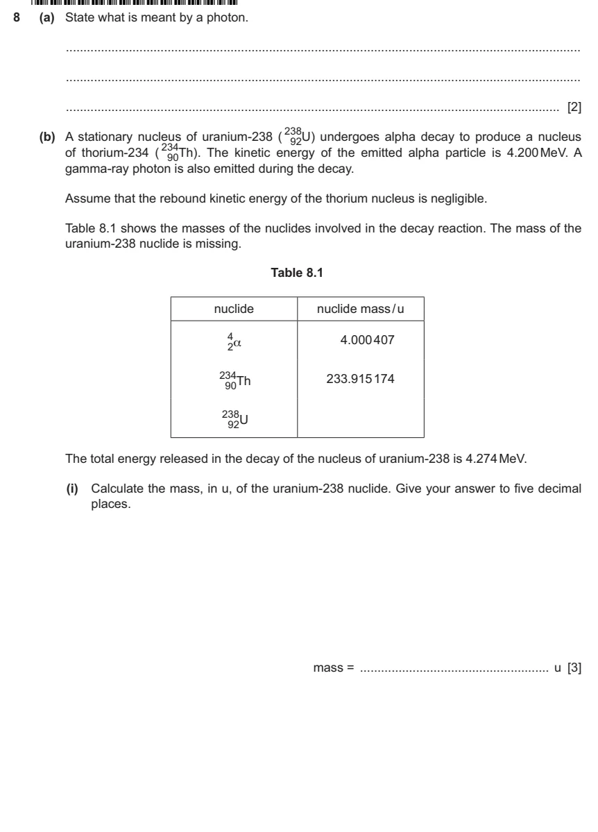 9702 / 41 question 8, page 1 of 2